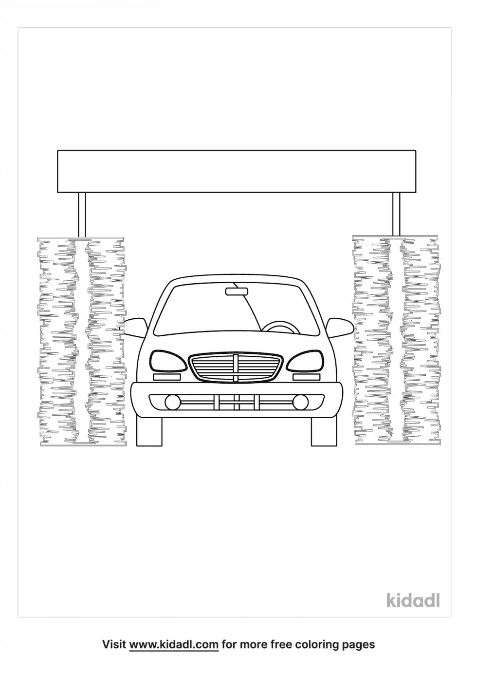 Car Wash Coloring Page