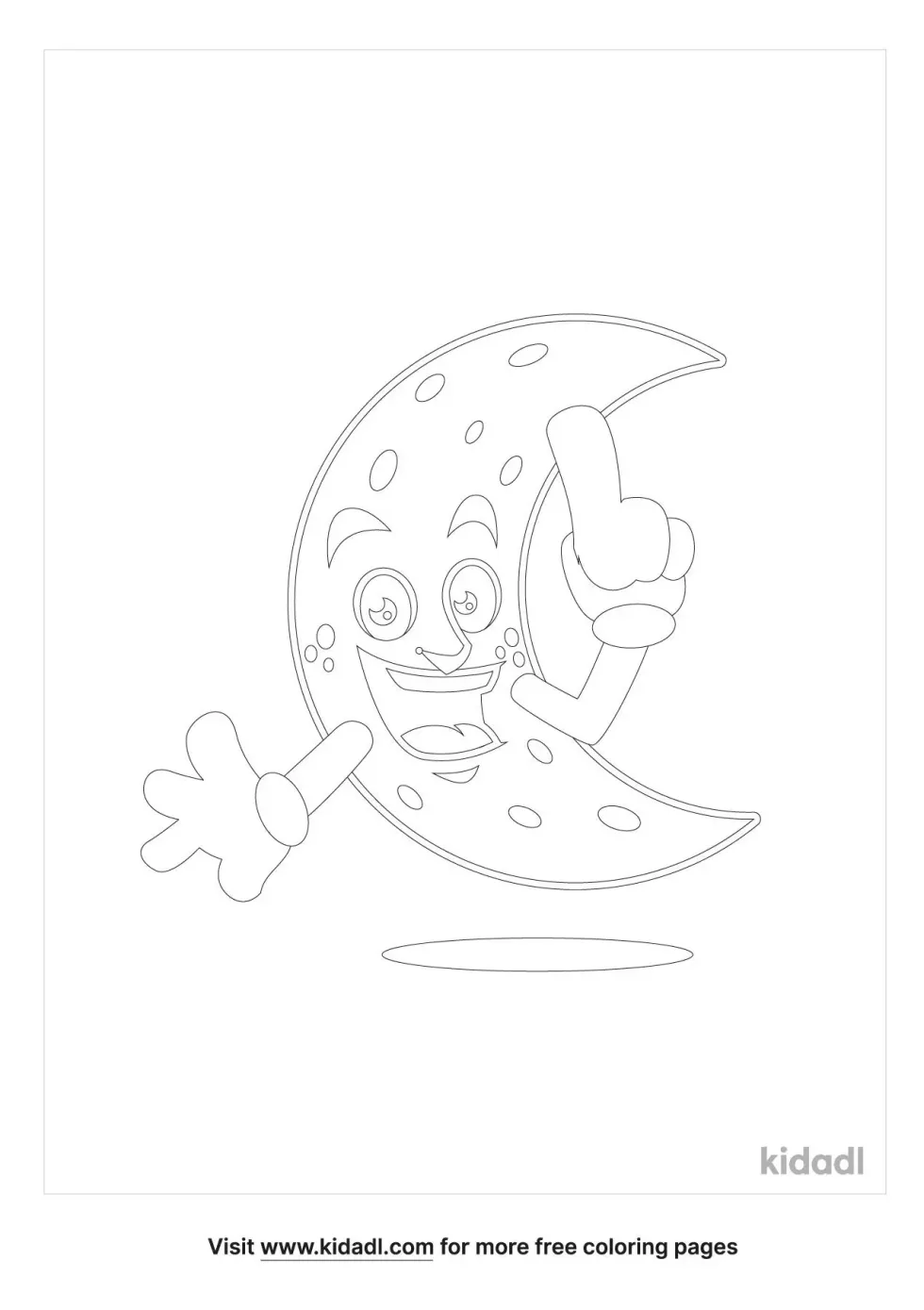 Crescent Moon Coloring Page