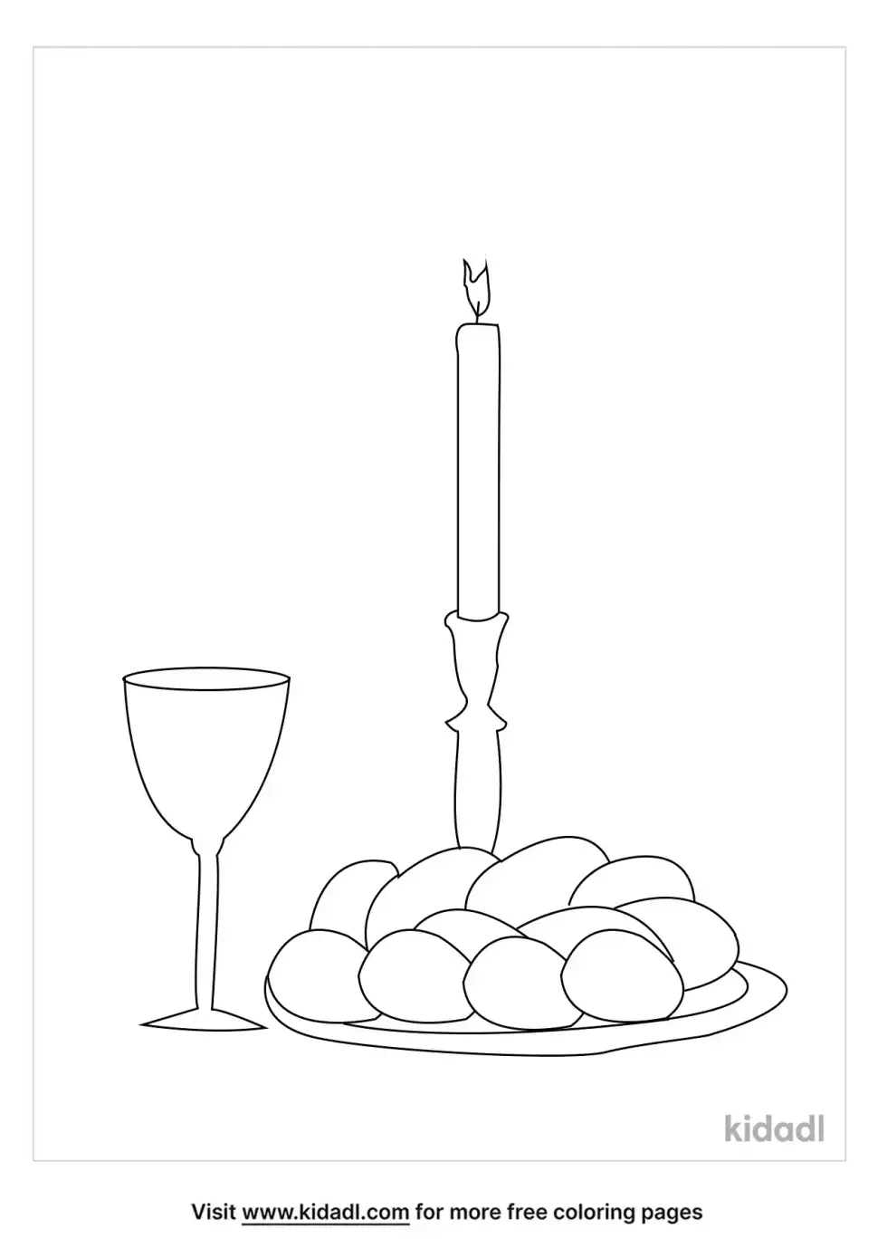 Making Kiddush Coloring Page
