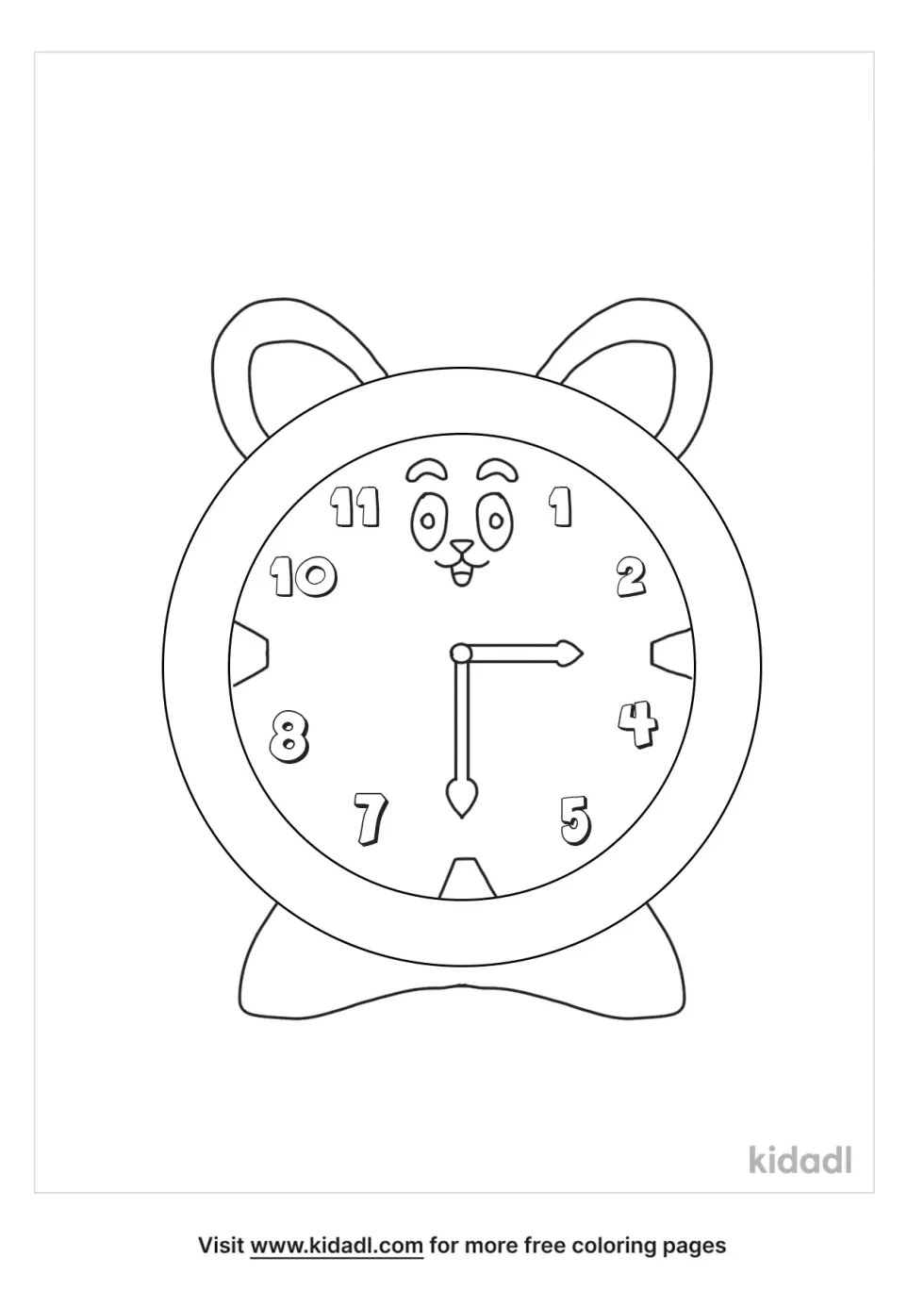 Daylight Saving Time Coloring Page
