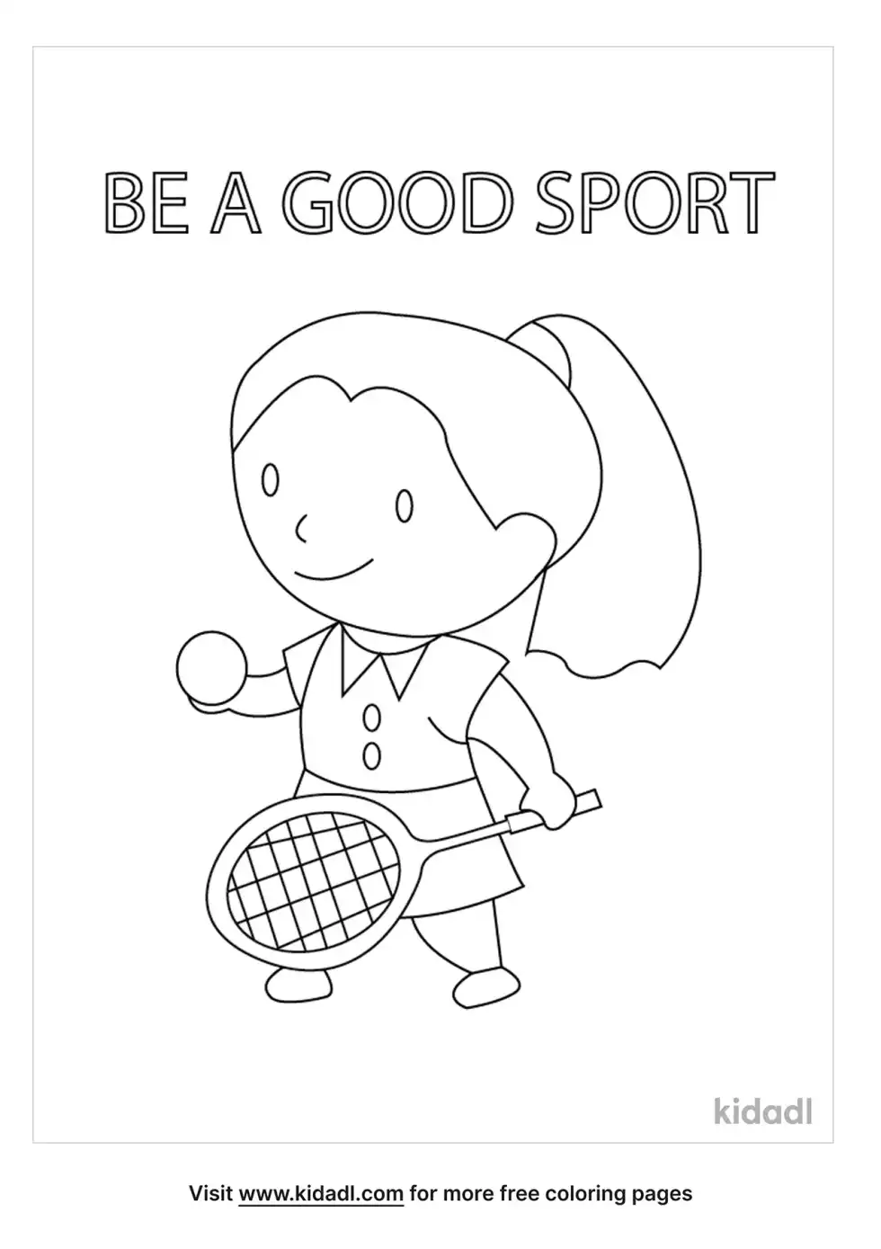 Good Sport Coloring Page
