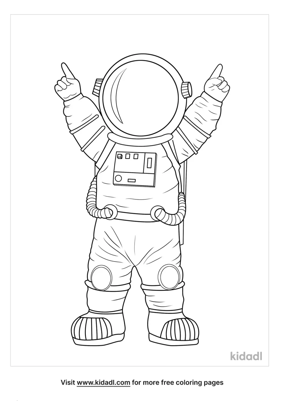 Astronaut For Preschoolers Coloring Page