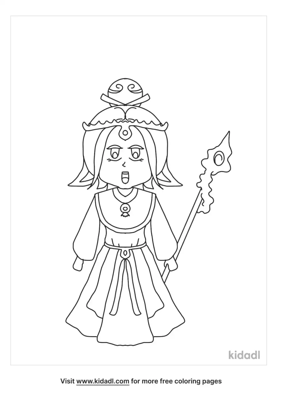 Chibi Elf Coloring Page