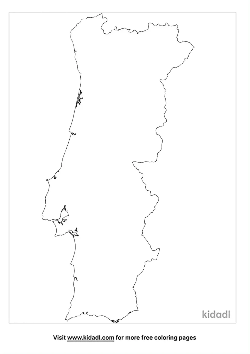 Blank Map Of Portugal