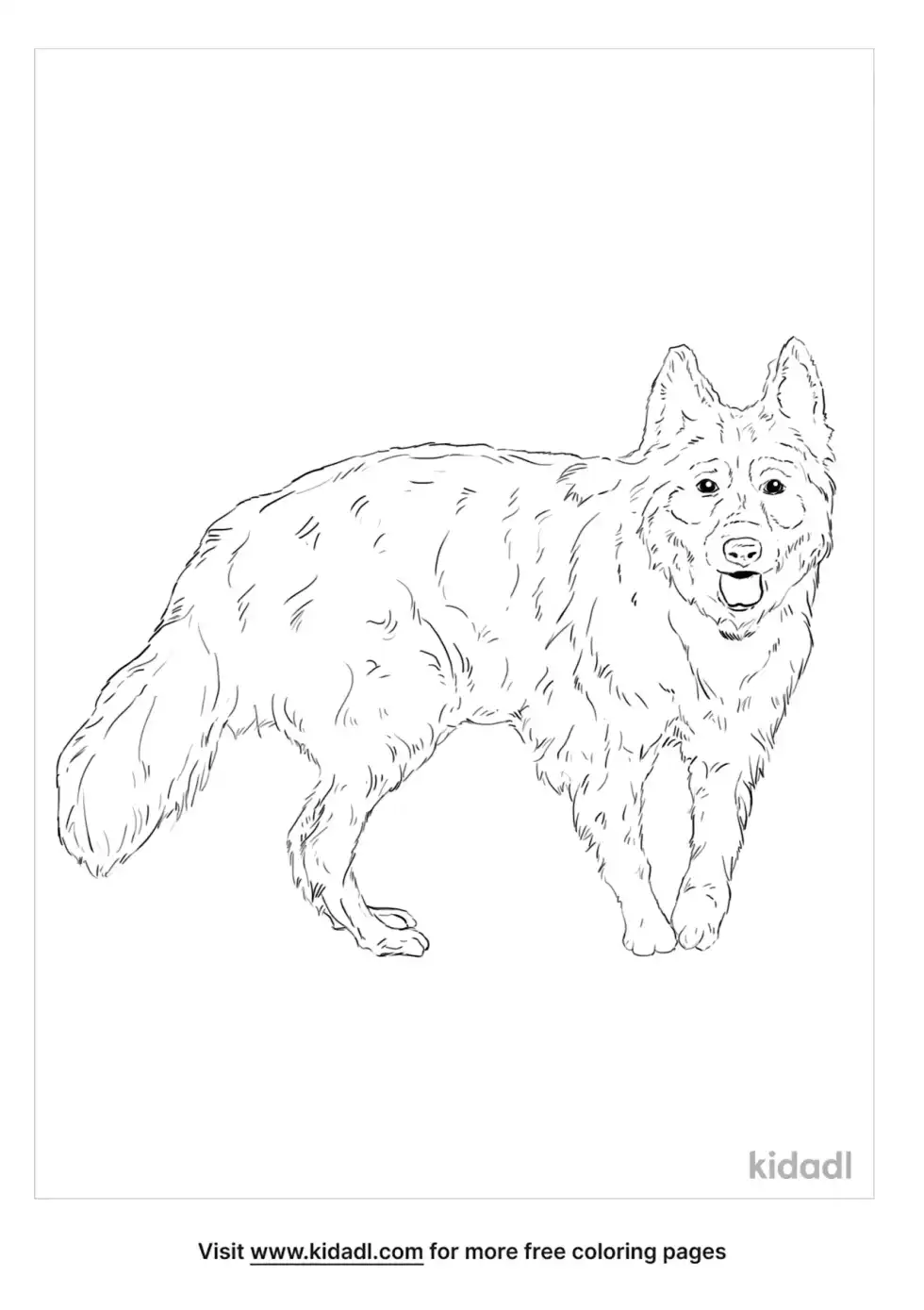 American Alsatian Coloring Page