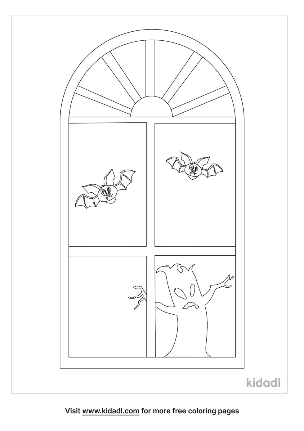 Spooky Window Coloring Page | Kidadl