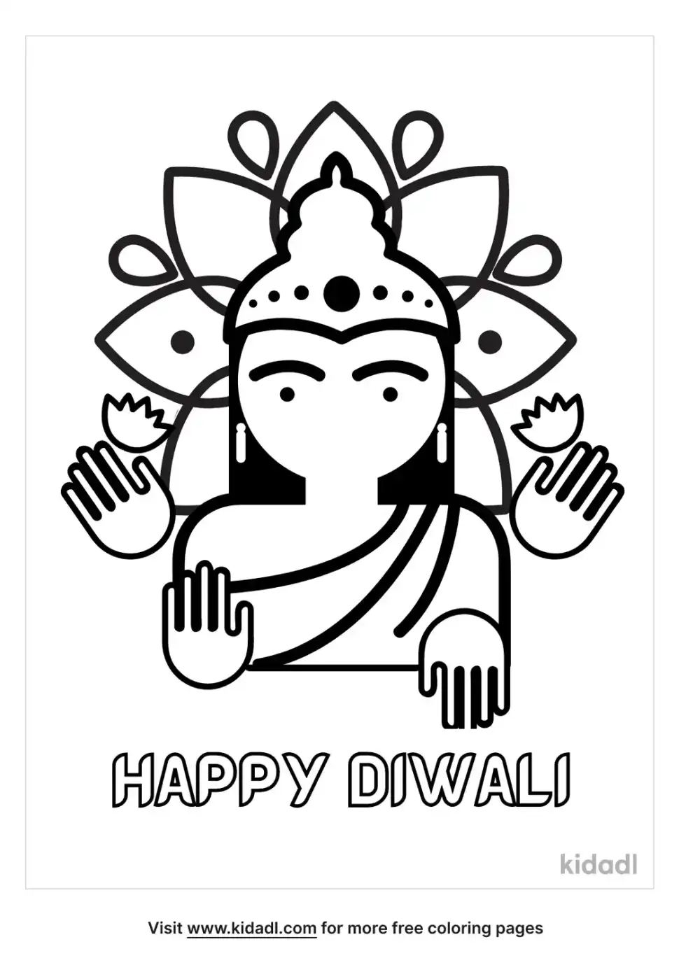 Diwali Coloring Page