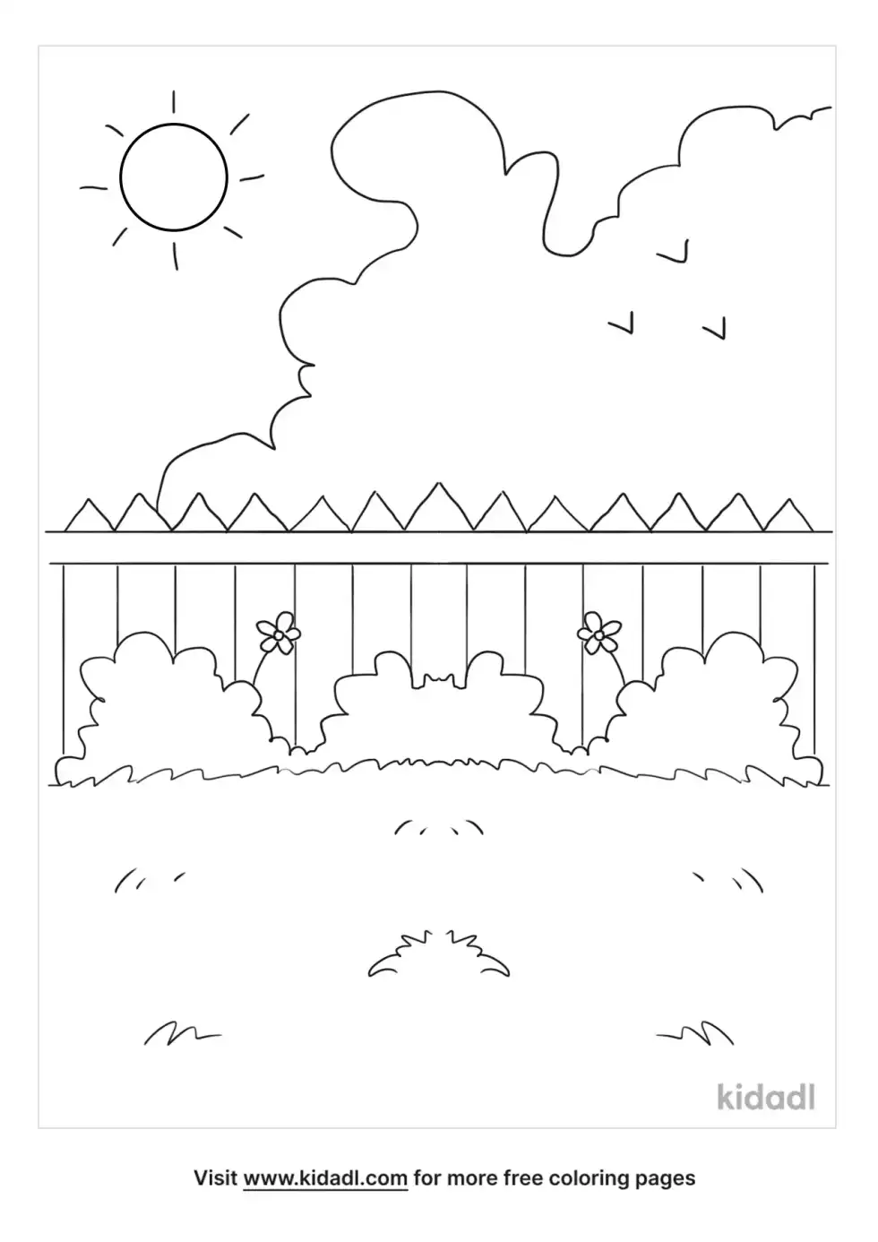 Lawn Coloring Page