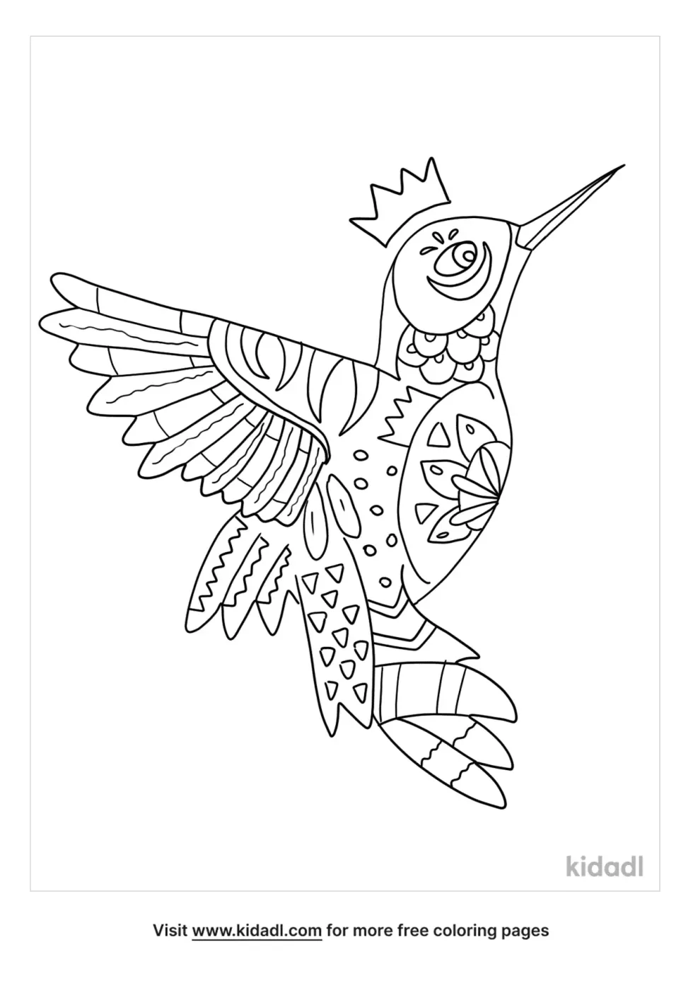 Hummingbird Patterns Coloring Page