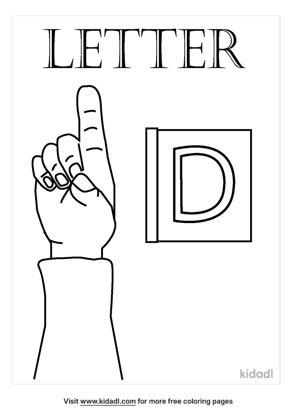 Letter D In Sign Language