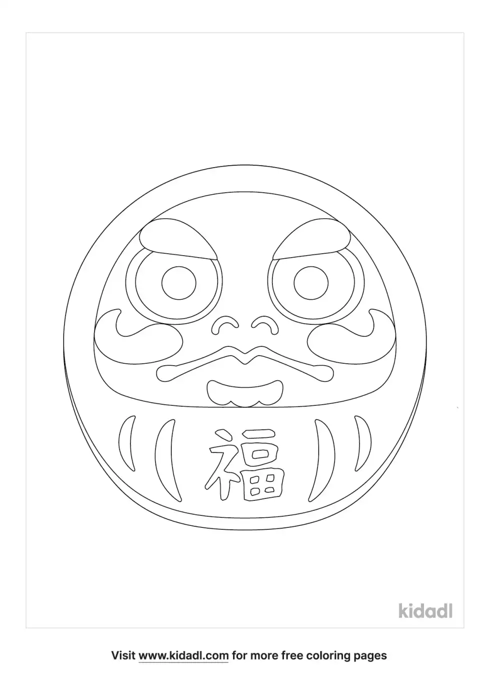Daruma Doll Coloring Page