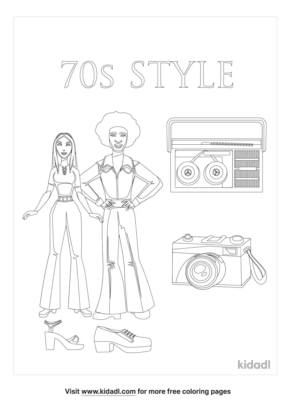 70s Coloring Page