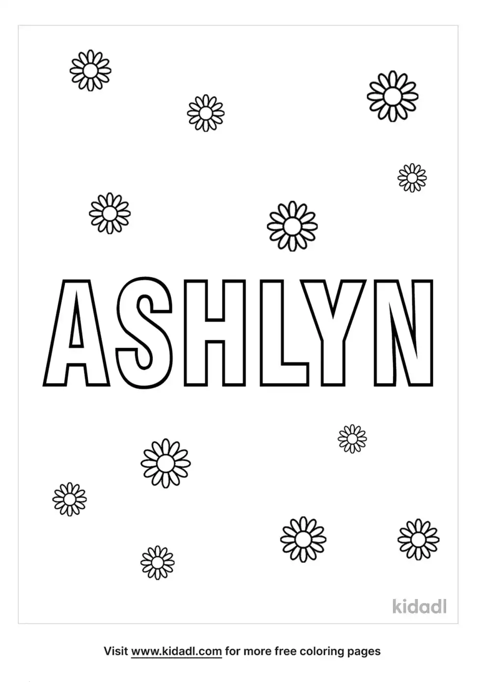 Ashlyn Name Coloring Page
