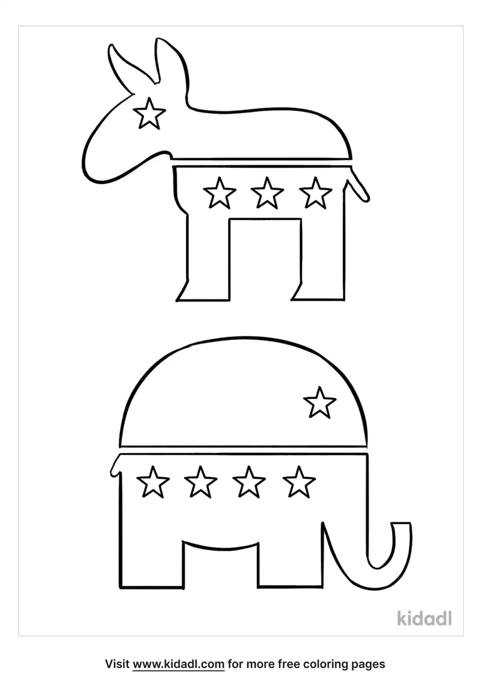 Political Party Symbols Coloring Page