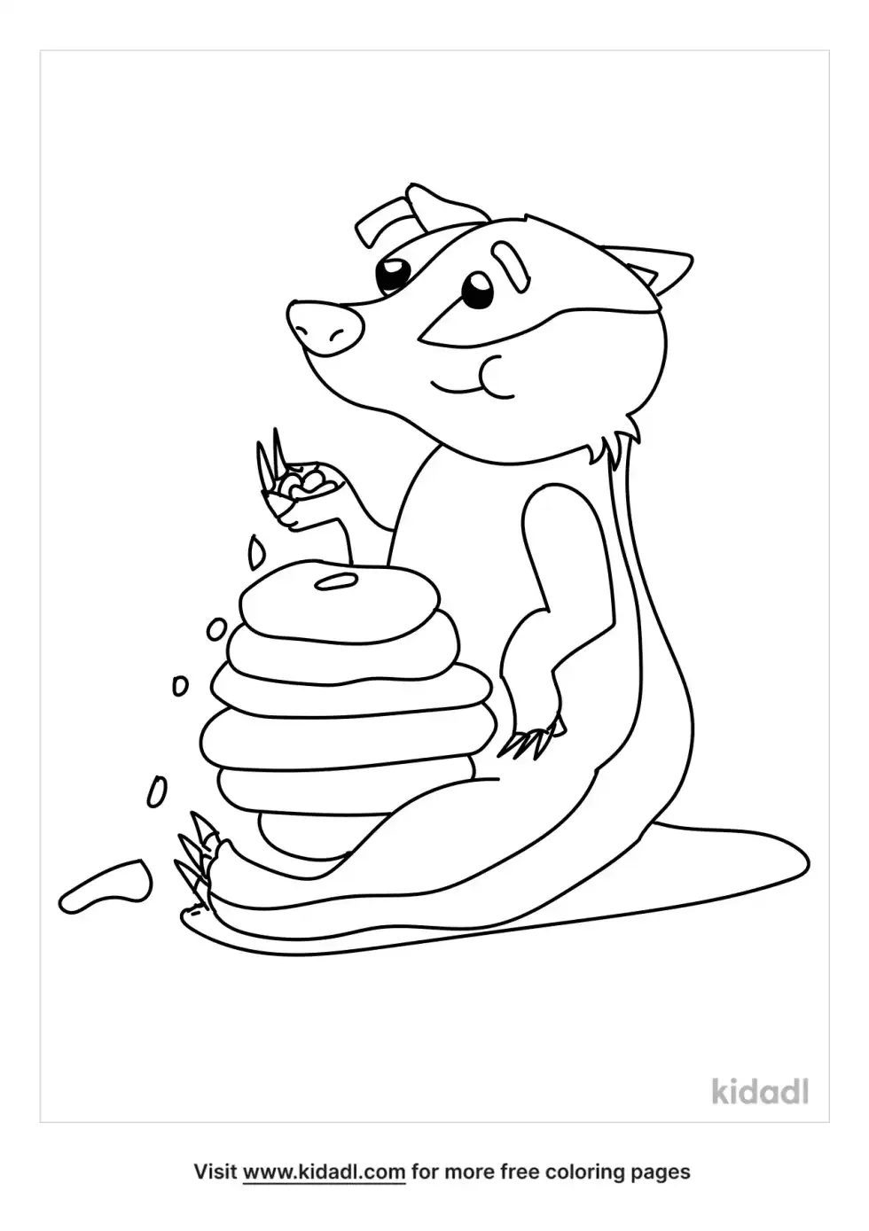 Honey Badger Coloring Page