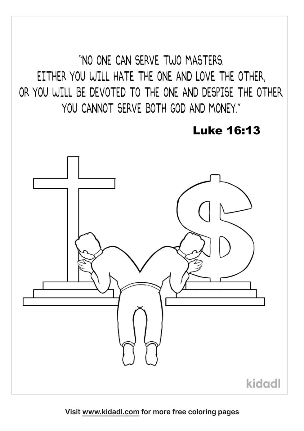 Luke 16:1-13 Coloring Page