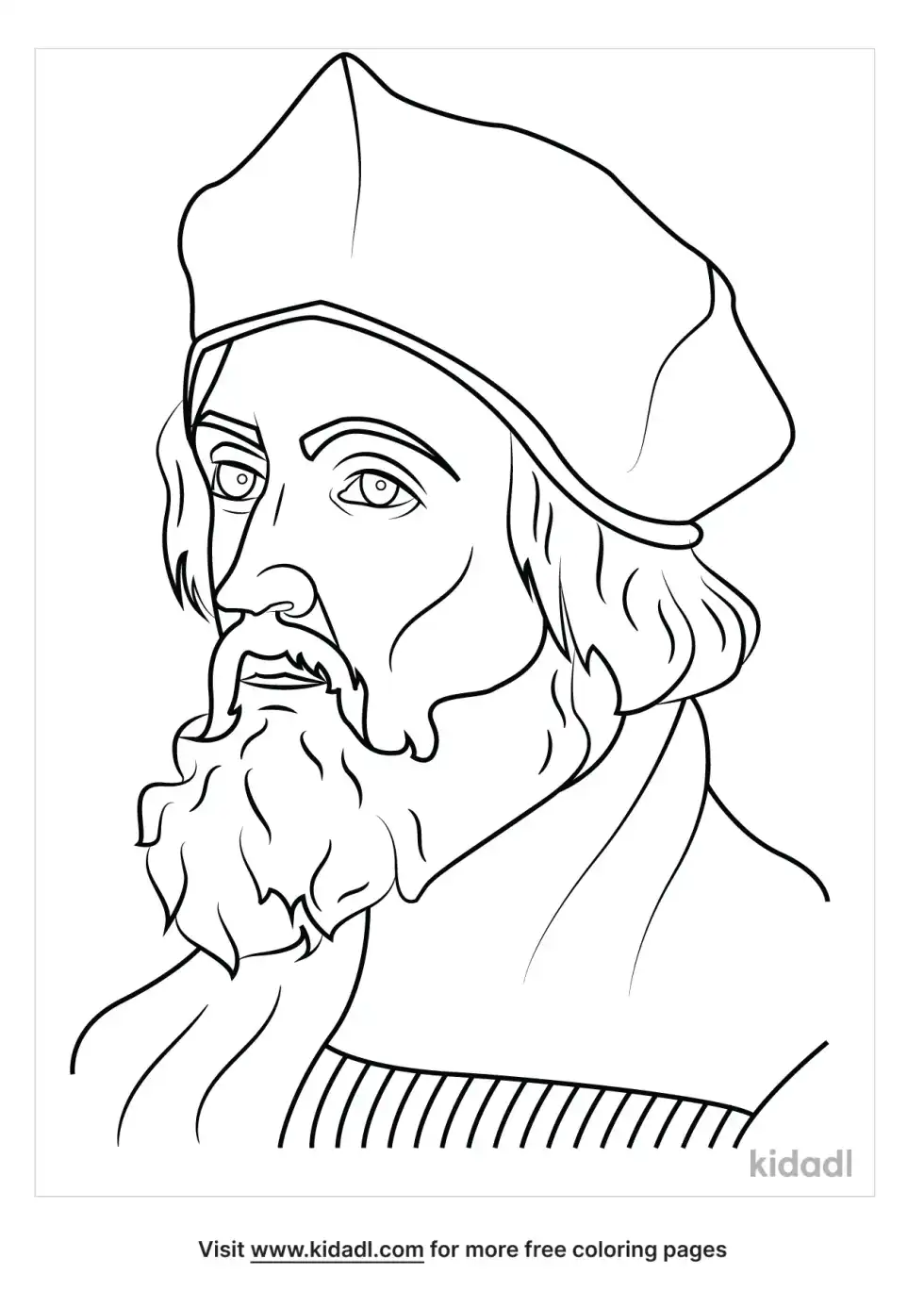 John Hus Coloring Page