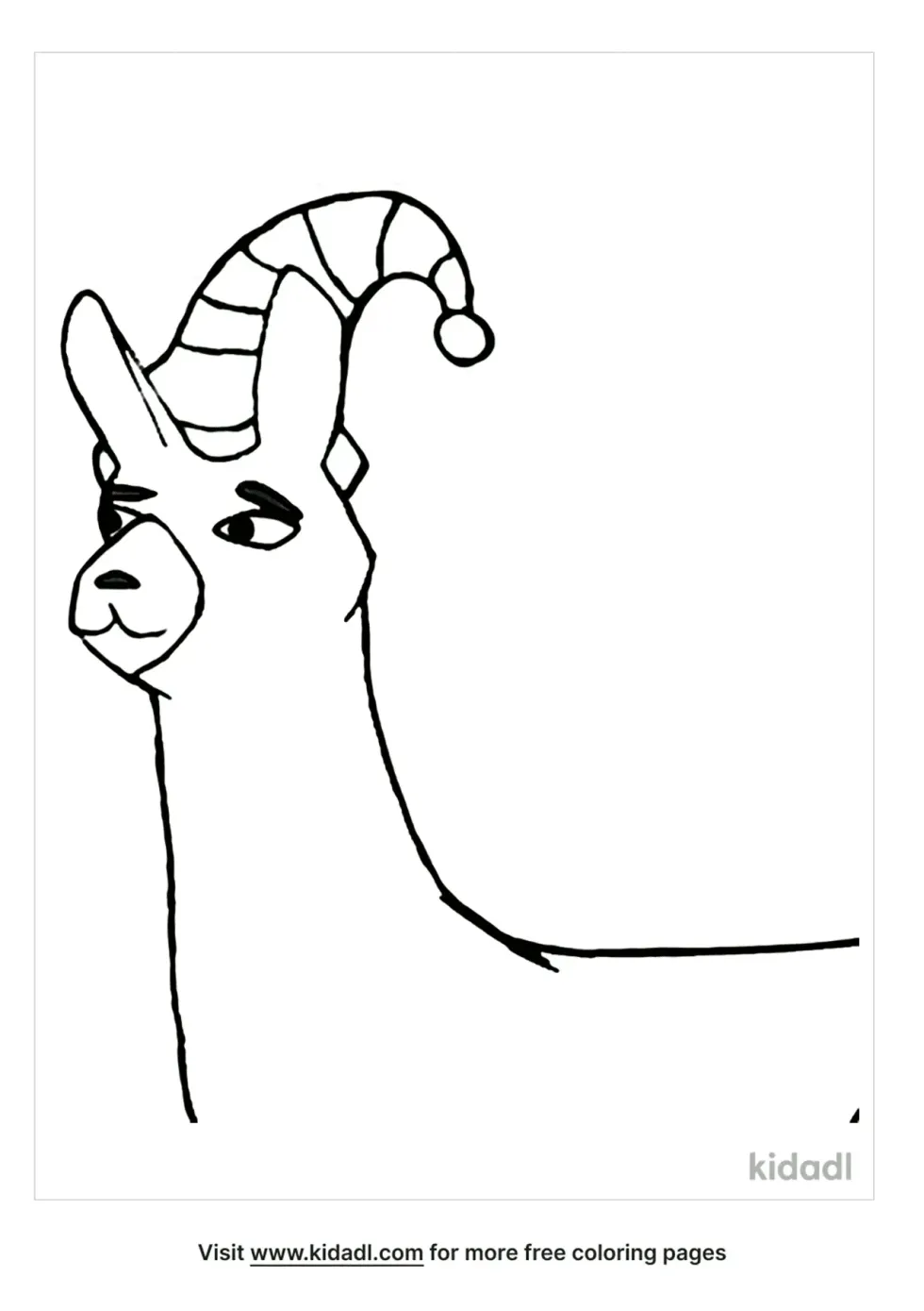 Llamas With Hats Coloring Page