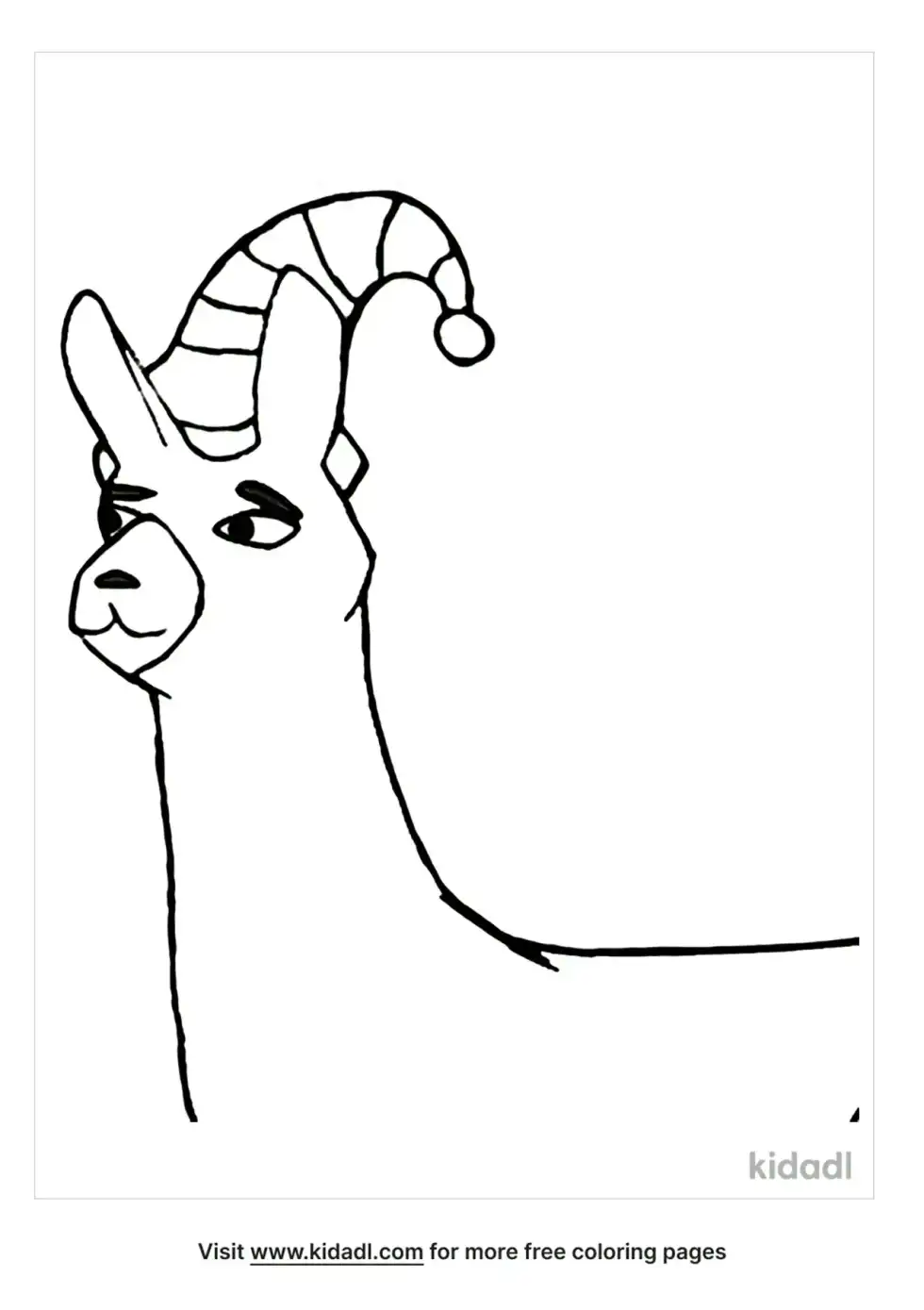 Llamas With Hats Coloring Page
