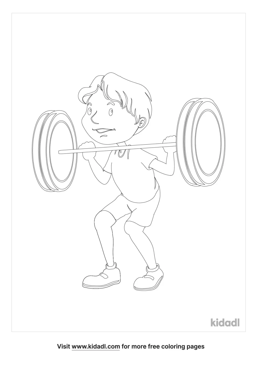 Weightlifting Coloring Page