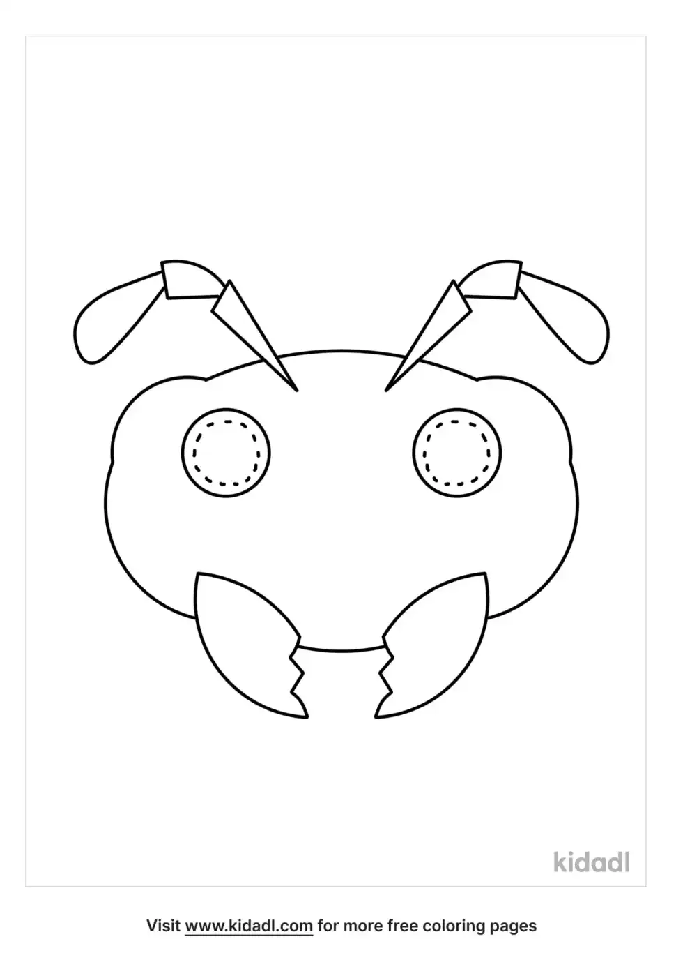 Ant Mask Coloring Page