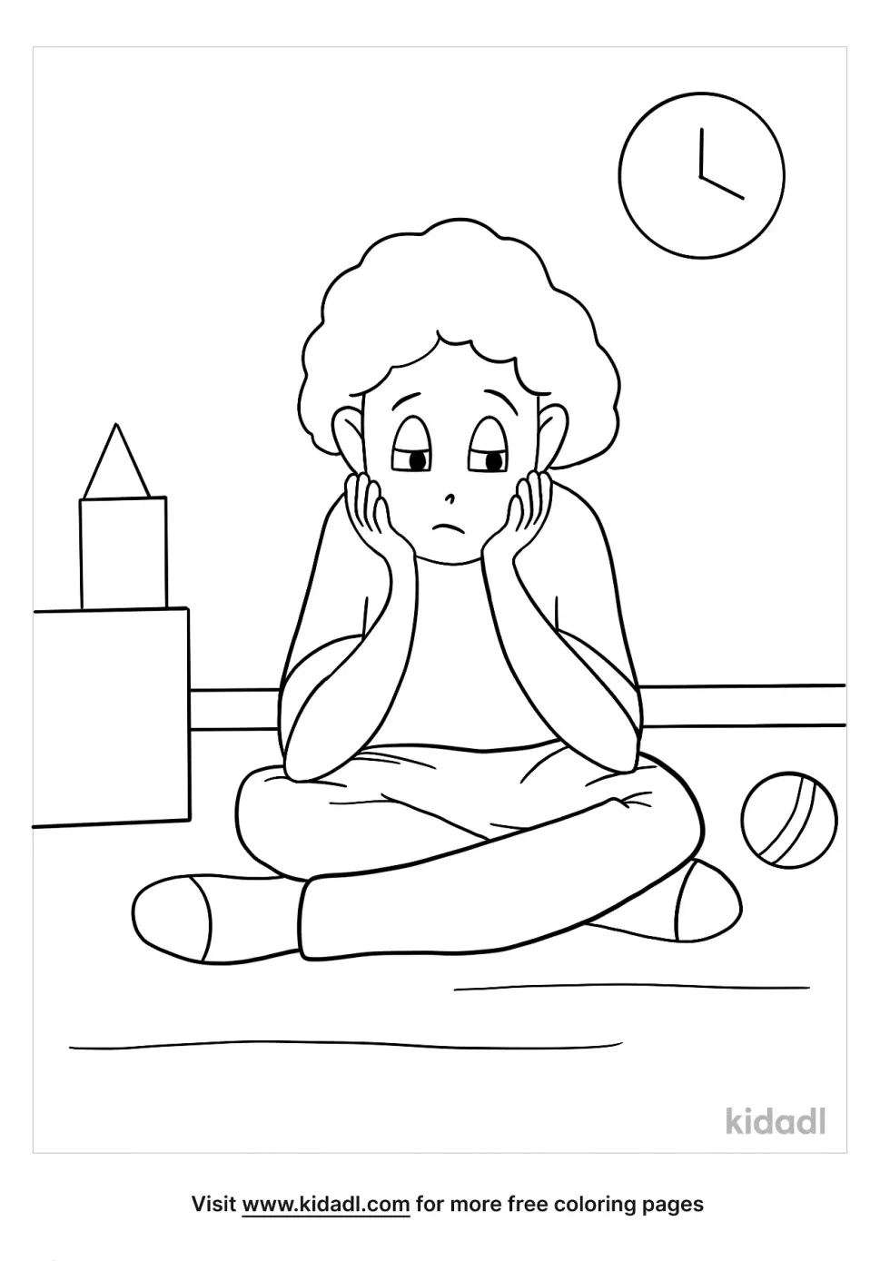 Bored Coloring Page