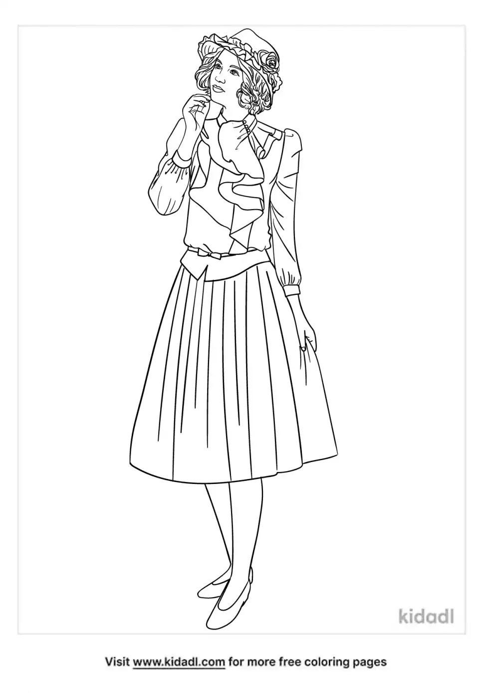 Vintage Fashion Coloring Page