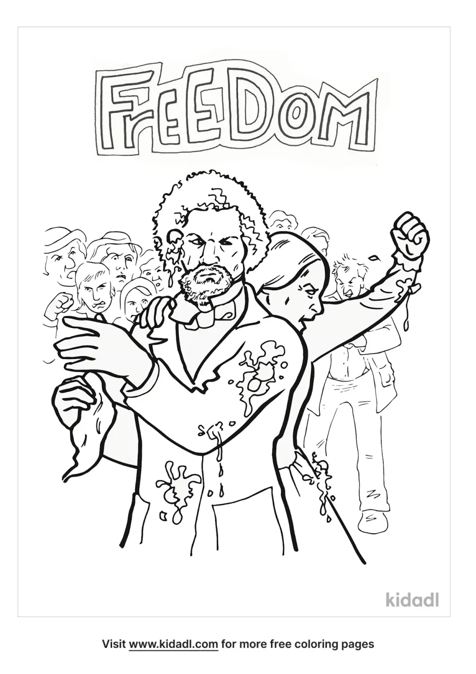 People Who Got Freedom Coloring Page