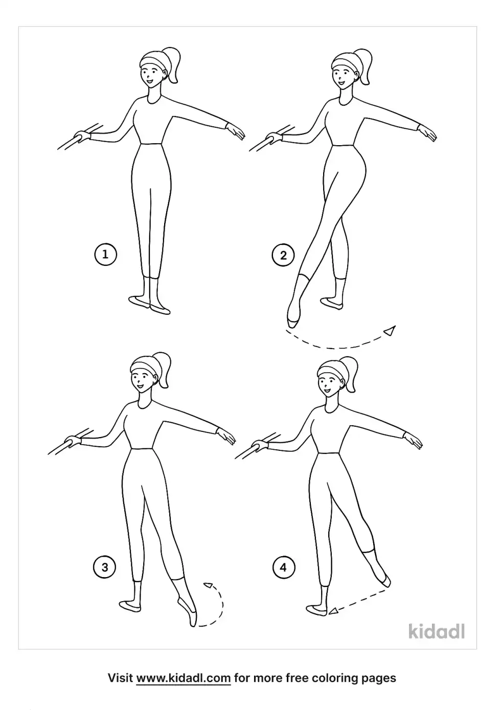 Rond De Jambe Coloring Page
