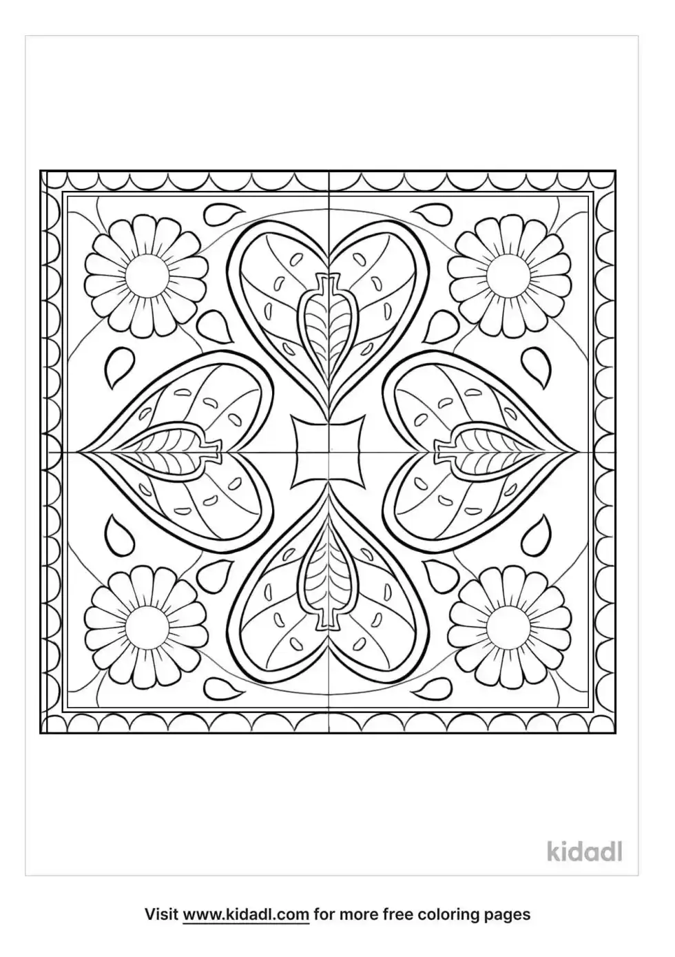 Turkish Tile Coloring Page
