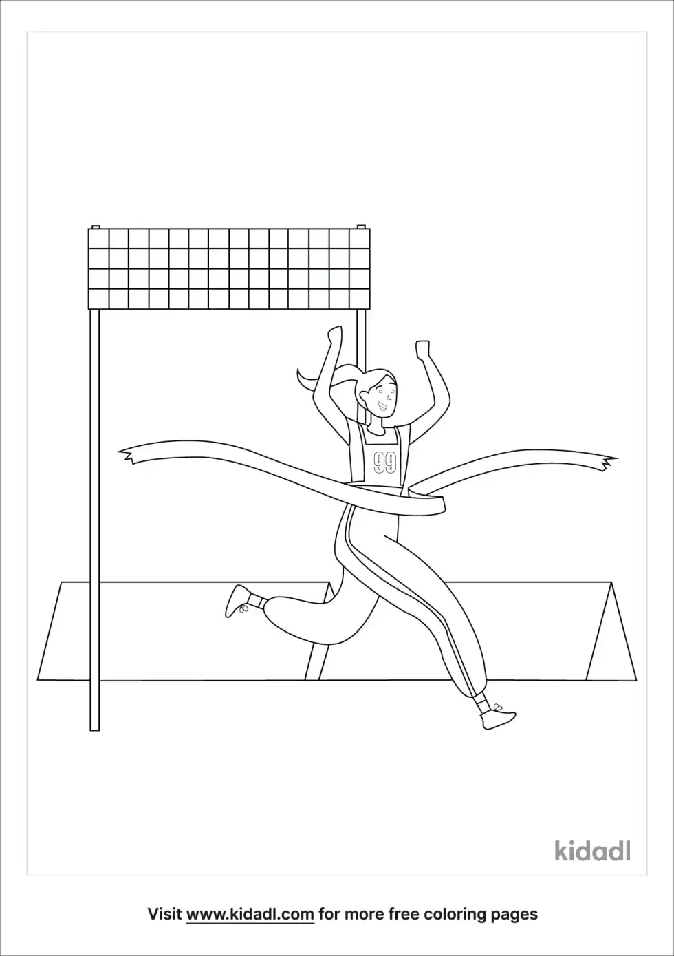 Race Line Coloring Page