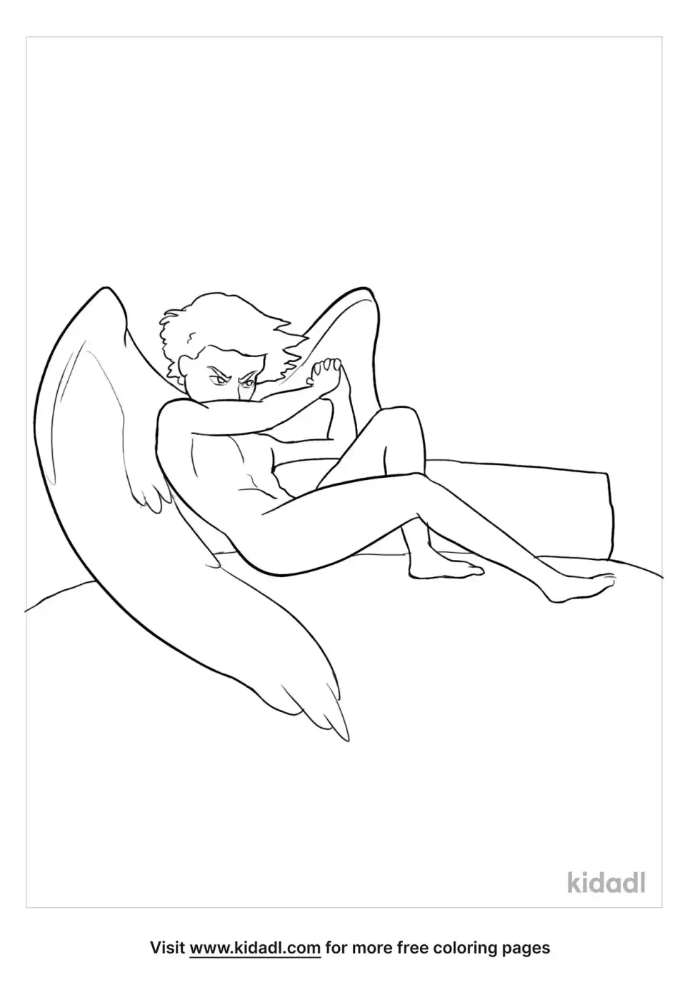 Lucifer Fallen Angel Coloring Page