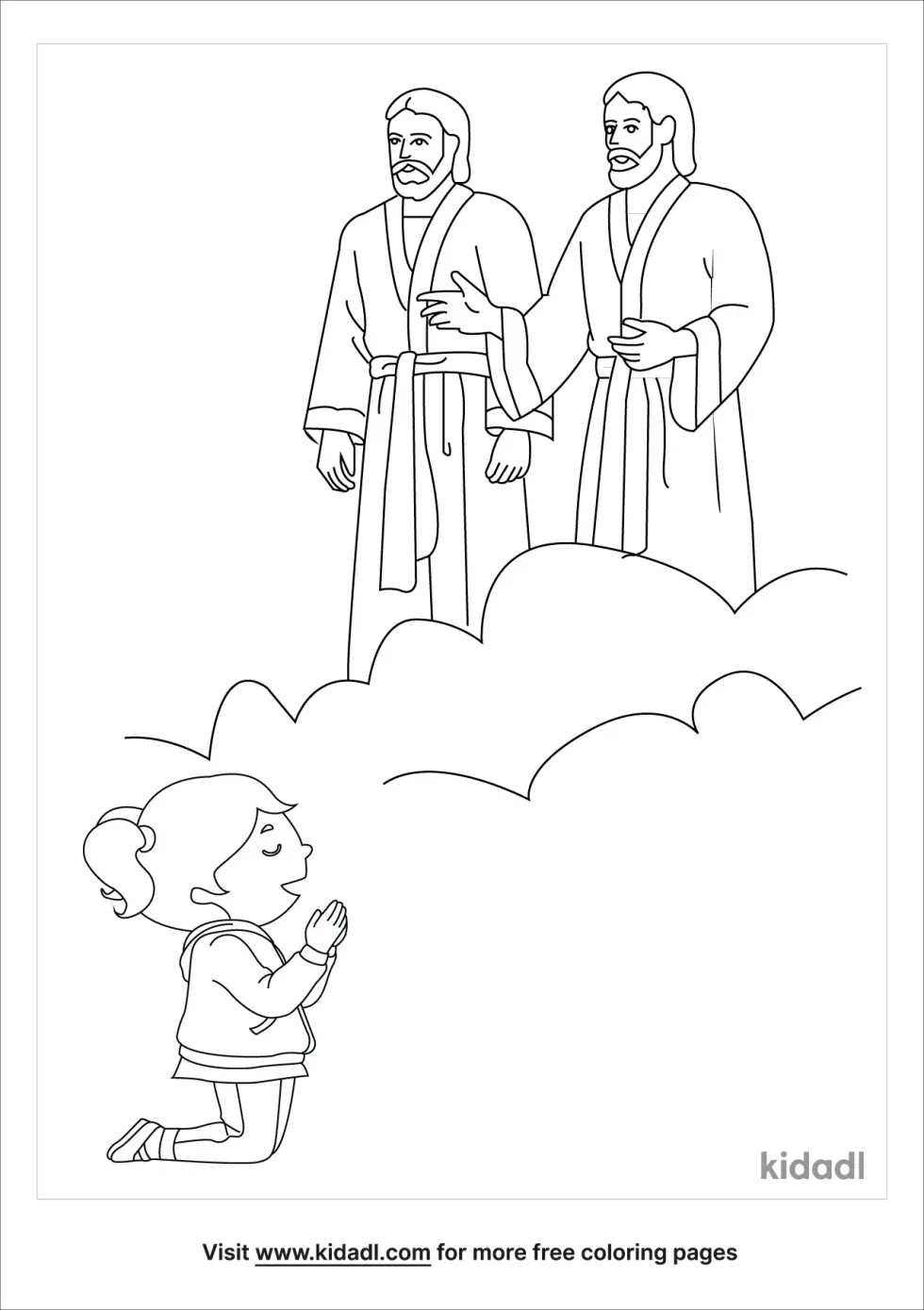 Reverence For Heavenly Father And Jesus Coloring Page