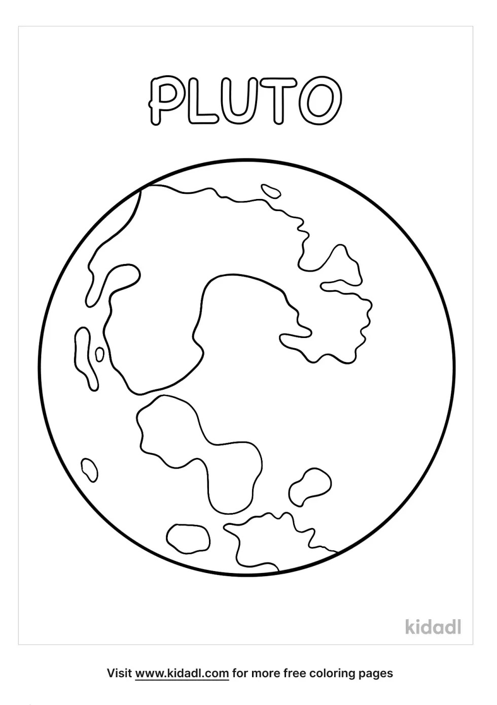 Pluto Planet Coloring Page