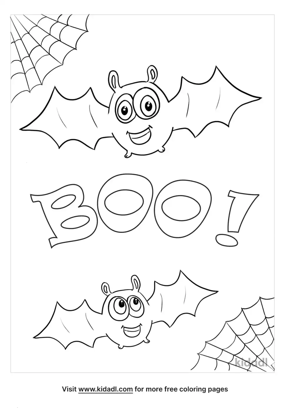 Scary Bat Coloring Page