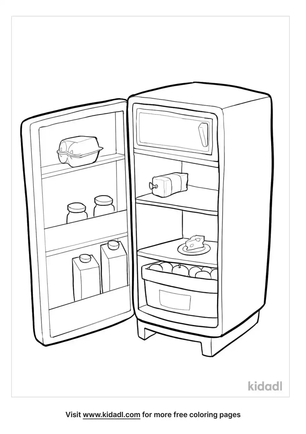 Refrigerator Coloring Page