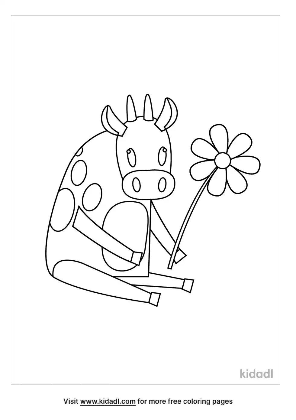 Funny Cow Coloring Page