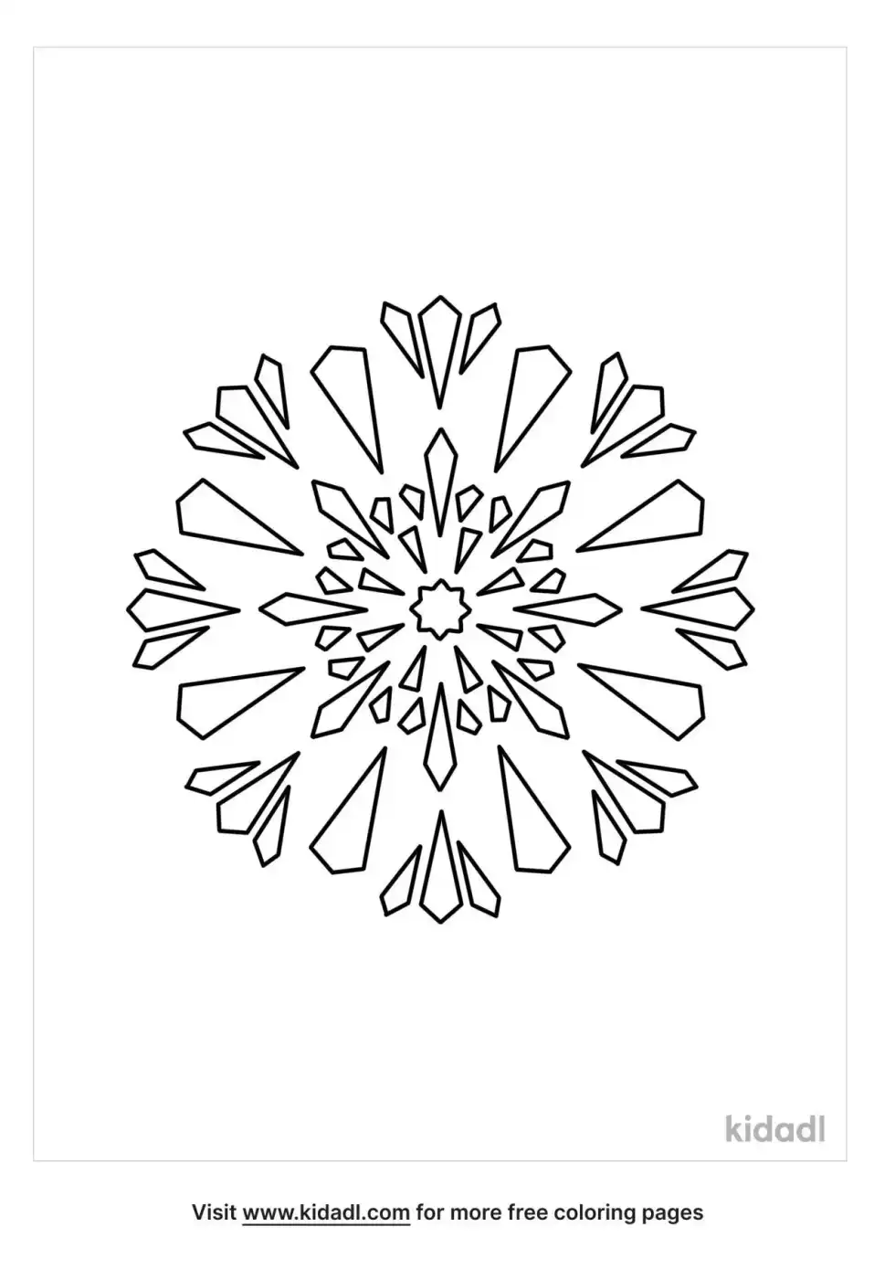 Snowflake Mandala Coloring Page