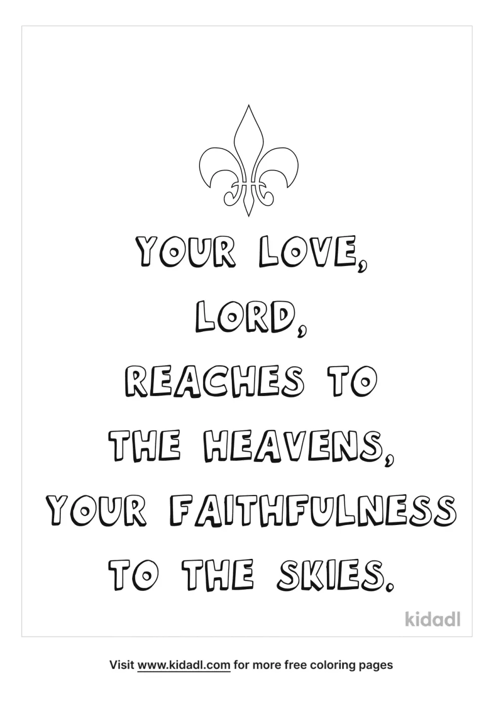 God's Love Reaching The Heavens Coloring Page