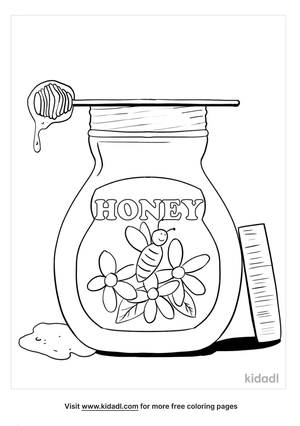 Honey Pot Coloring Page