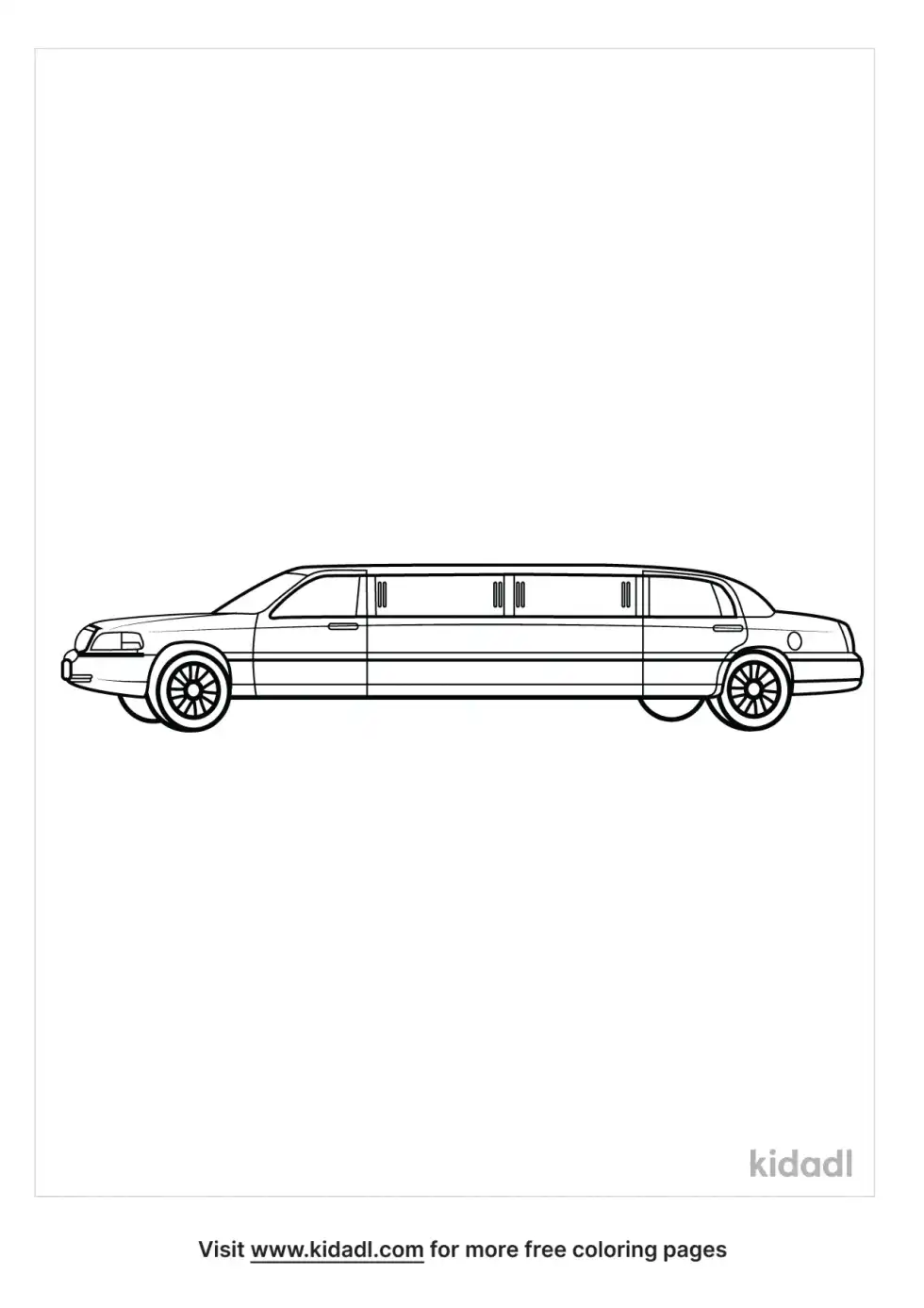 Limousine Coloring Page