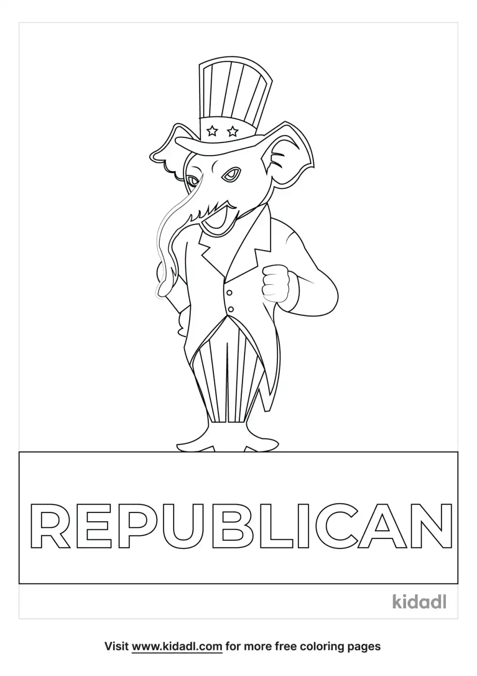 Republican Party Coloring Page