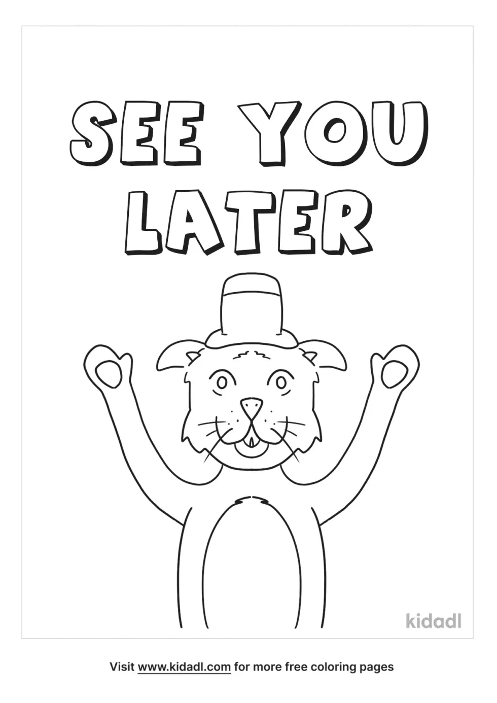 See You Later Coloring Page