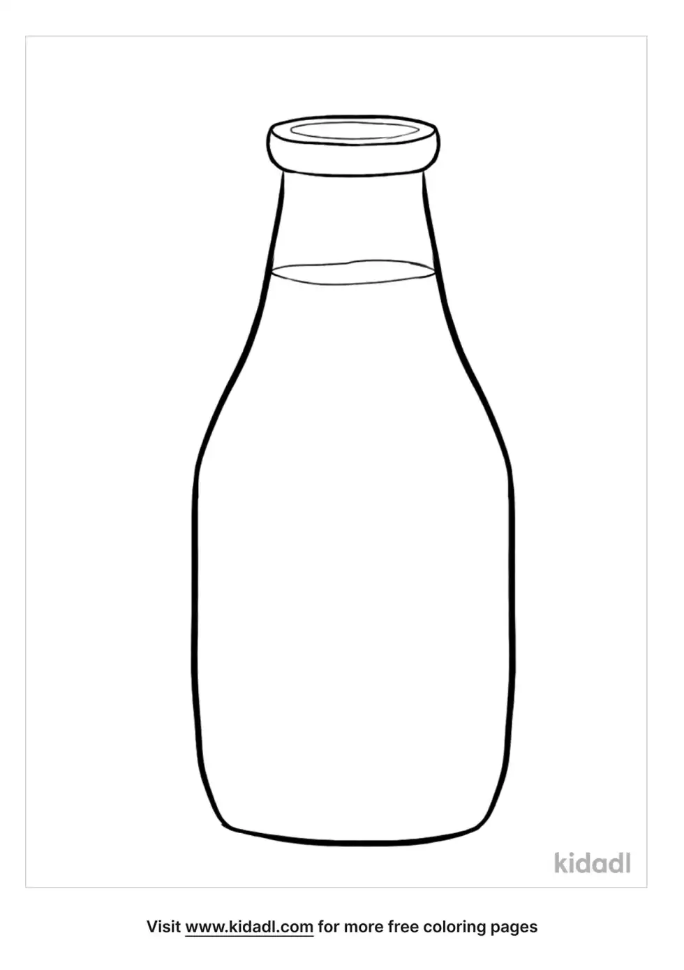 Antique Glass Milk Jars Coloring Page