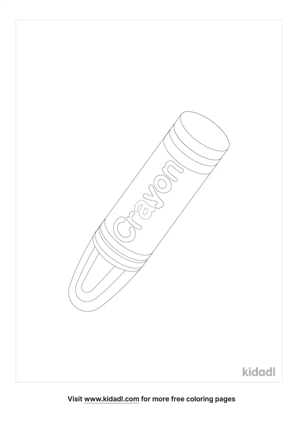 Single Crayon Coloring Page