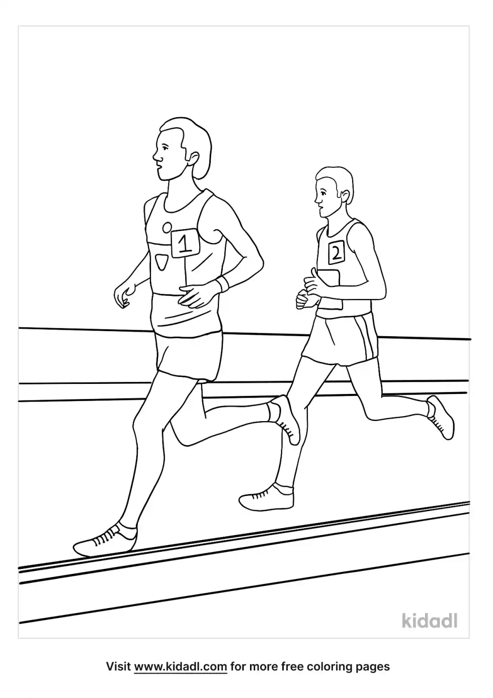 Running Athlete Coloring Page