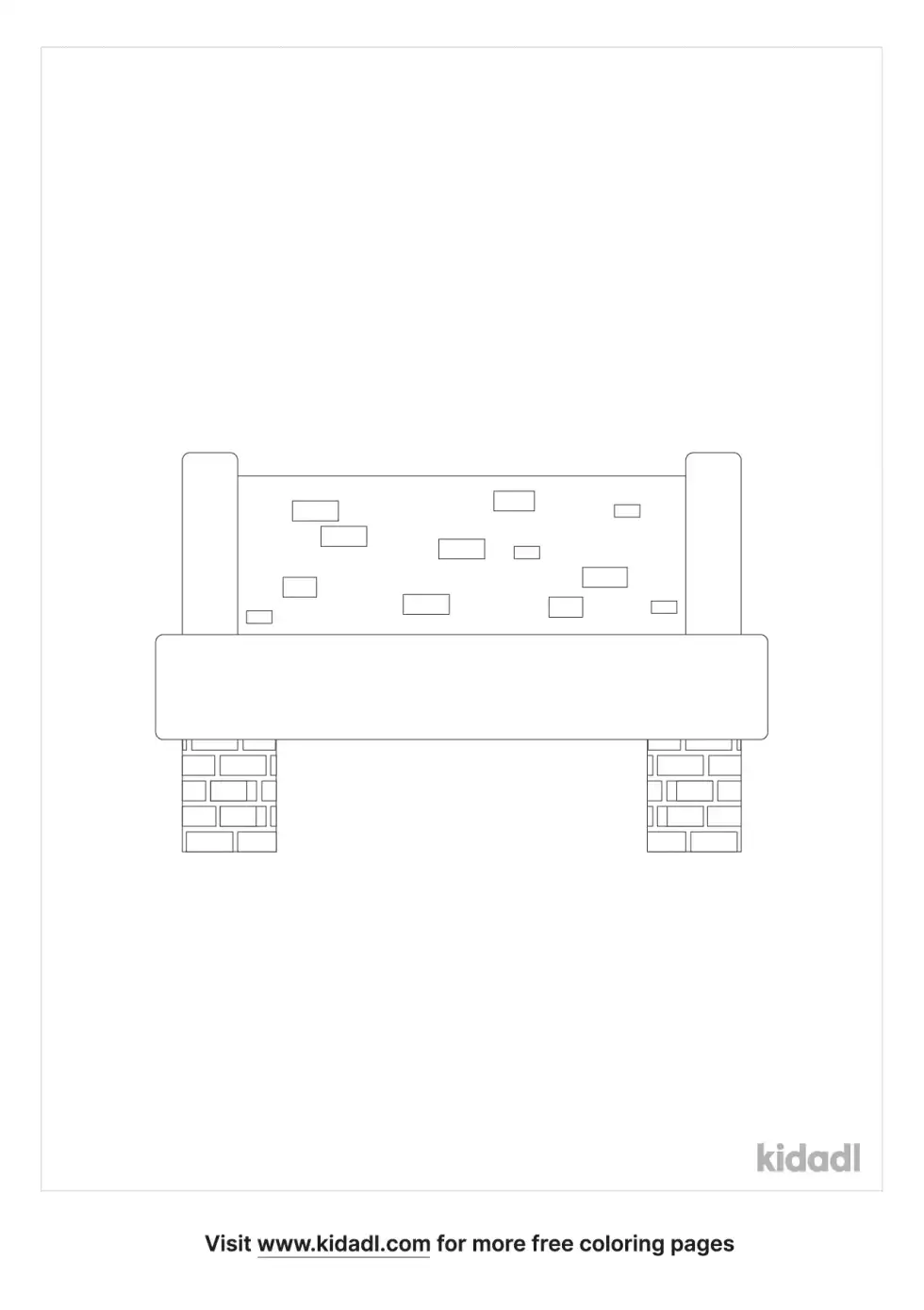 Stone Bench Coloring Page