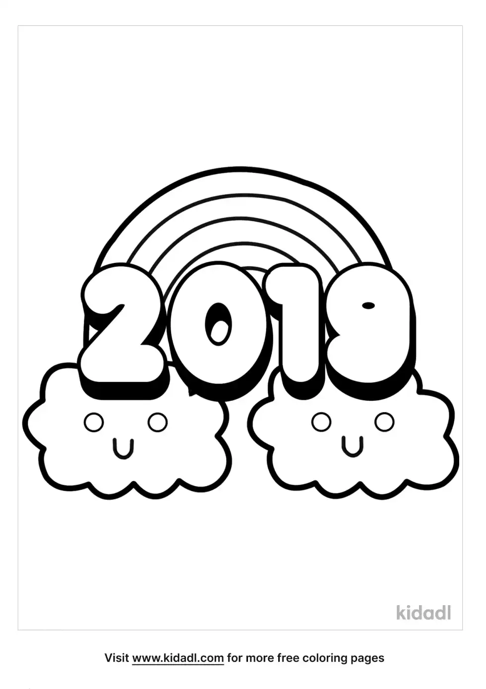 2019 Coloring Page