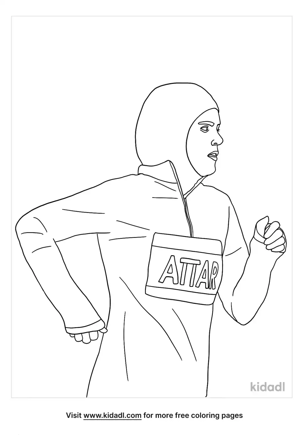 Sarah Attar Coloring Page