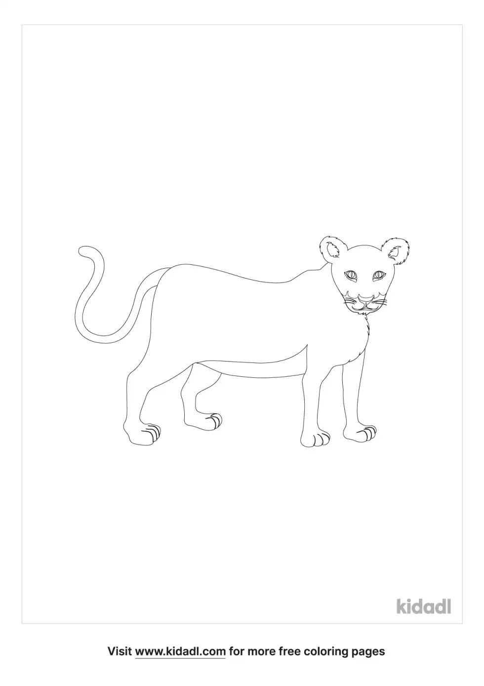 Girl Lion Coloring Page